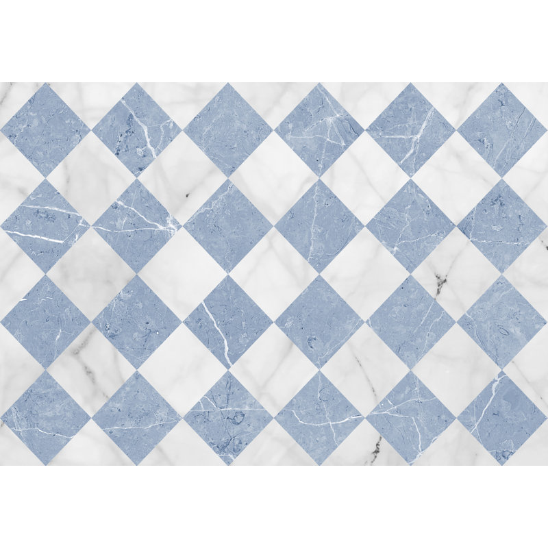 Romet Geometric Vinyl Machine Printed Area Rug, Rectangle 140 x 200cm