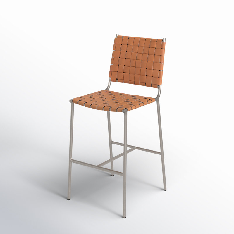 Tabouret de comptoir 26 po Cass, Brun, Argent
