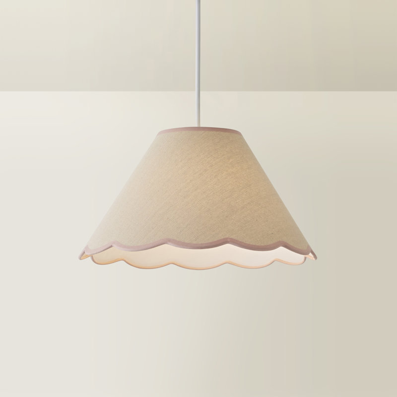 Florie Novelty Lamp Shade ( Clip On ), 22cm H x 41cm W x 41cm D, Cream/Pink