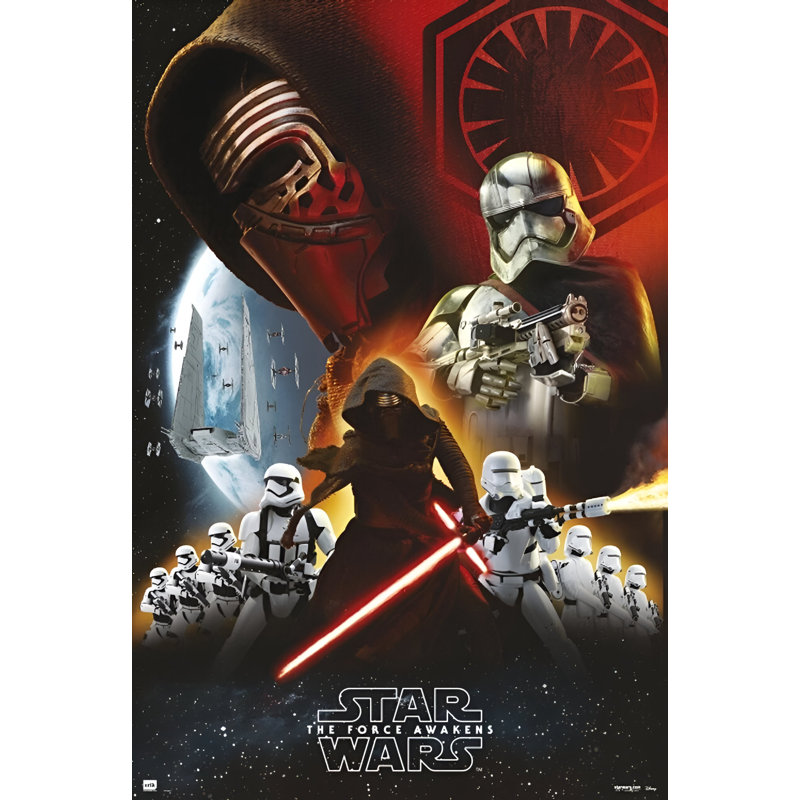  Force Awakens Officially Licensed - Empire Black, affiche d'art - 24 x 36 po - reproduction décorative - papier affiche - prêt à encadrer