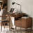 Walnut Rectangular Solid Wood Executive desk with drawers desk