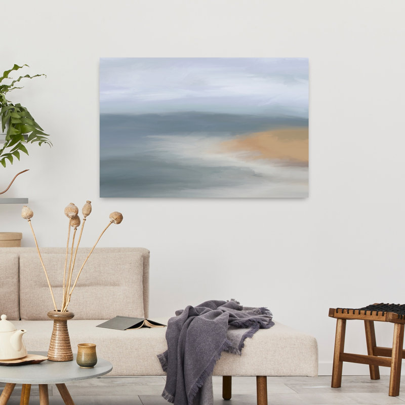 Paysage côtier abstrait Harbour Shore, H 24 po x l 36 po