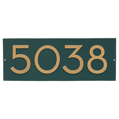 Plaque d'adresse horizontale flottante 4 po (4 chiffres)