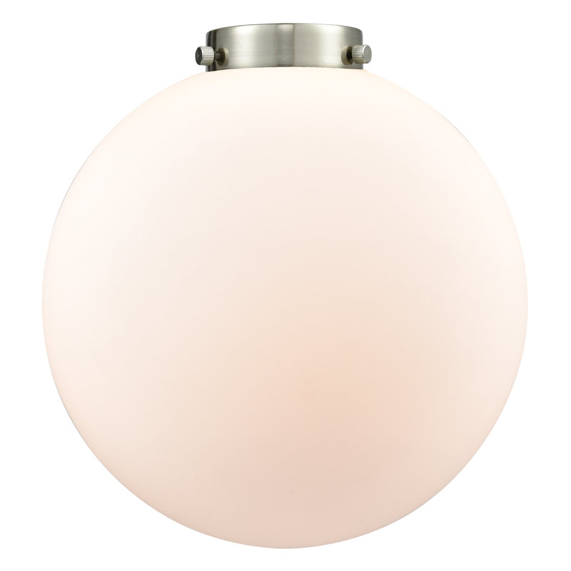 Nouveau - Mini-luminaire suspendu à tige 1 lumière 10 po Alfonsa - ampoule non incluse, Cuivre antique, Blanc mat
