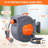 Water Hose Reel With 72 Ft X 1/2 In Retractable Garden Hose 9 Function Sprayer Nozzle, Effortless Automatic Rewind
