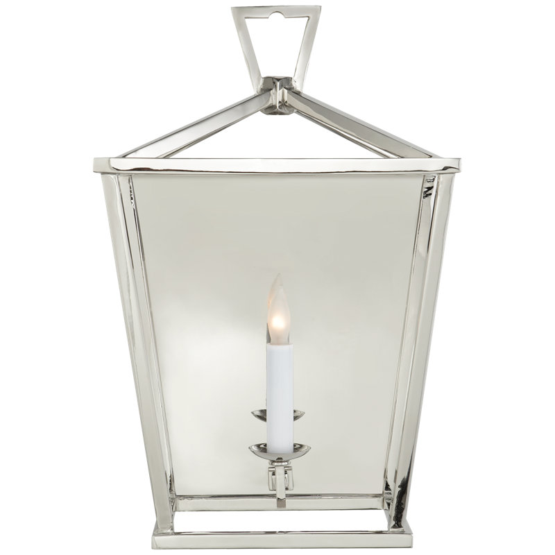 Chapman & Myers Darlana Wall Lantern, Polished Nickel
