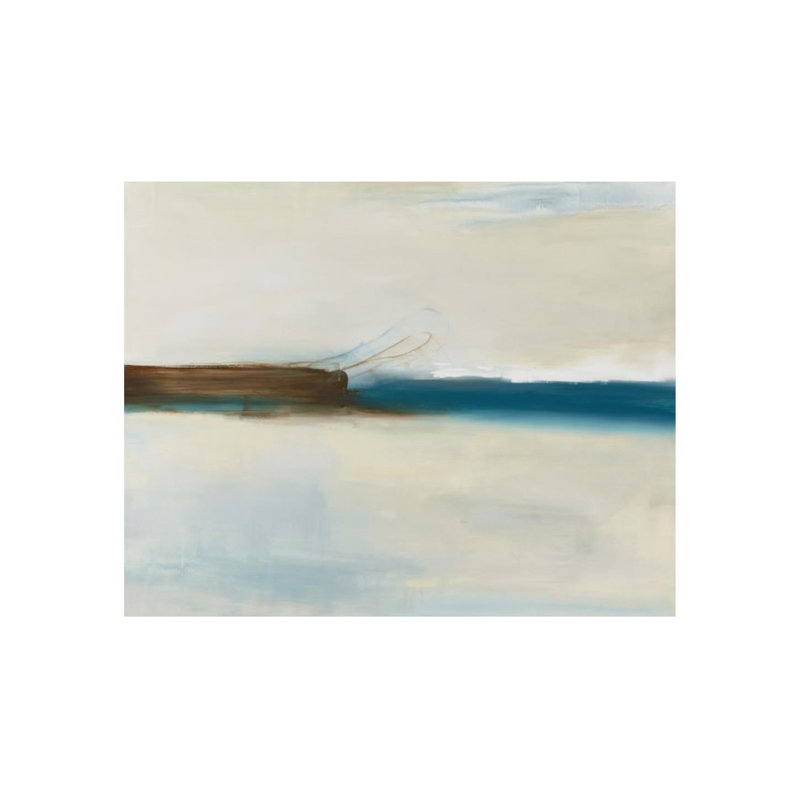 Océan blanc par Samuel Kane - Peinture, Image au pinceau gel, H 54 po x l 68 po x P 1,5 po