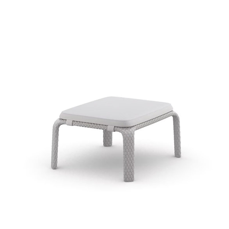 Seashell Outdoor Ottoman, Chalk