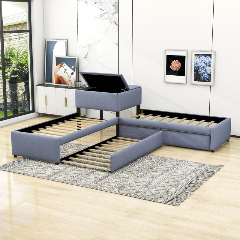 Biermann Kids Twin Platform with Trundle with Drawers