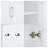 Tall Bathroom Storage Cabinet, Freestanding with Hook and Adjustable Shelf, White MDF Board-627027494