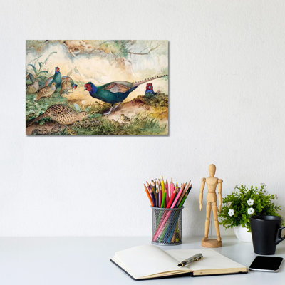Japanese Pheasants, 1865 by Joseph Wolf - Wrapped Canvas Gallery-Wrapped Canvas Giclée