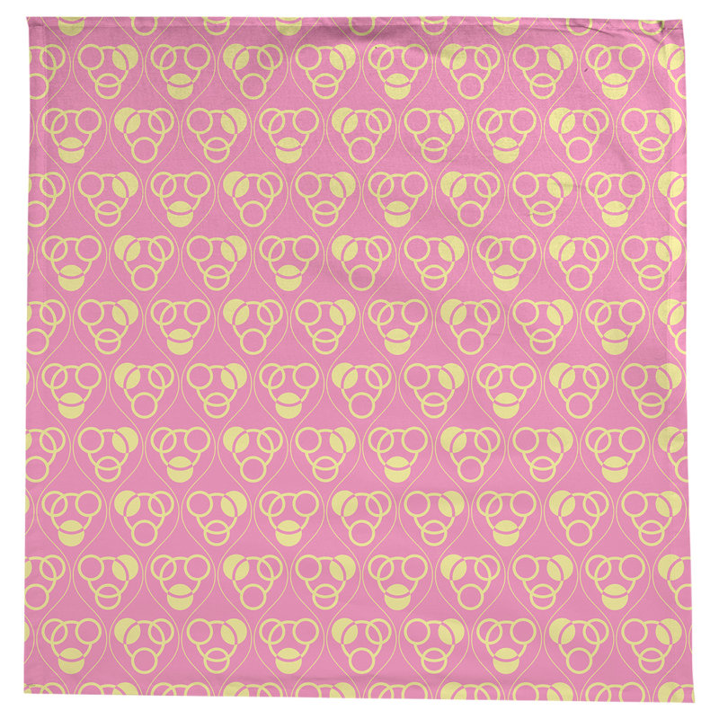 Nappe classiques des cercles et des vagues, Rose/jaune
