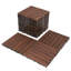 Carreau de terrasse emboîtable en bois brun de L 12 po x l 12 po