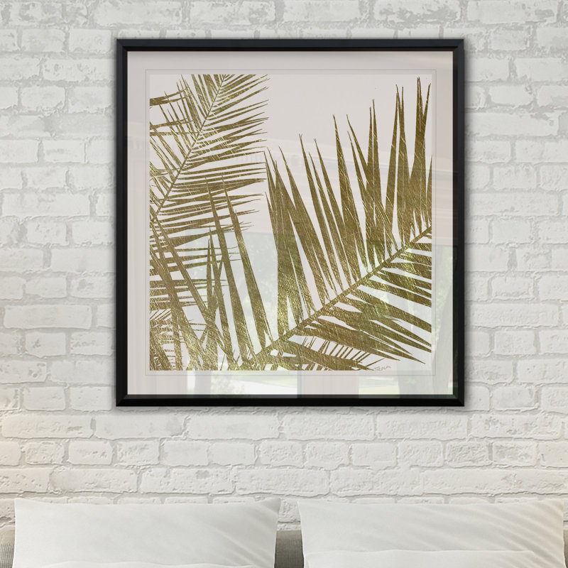 « golden frondes i », impression encadrée, H 22,5 po x l 22,5 po x P 1,5 po