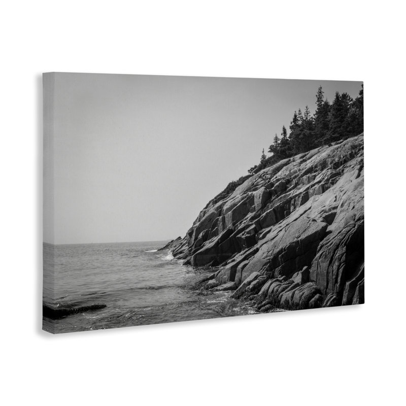 Steep Ocean Cliff Side Canvas, design by James Rodewald, 16" H x 24" W