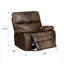 Fauteuil inclinable pivotant brun avec assemblage facile et installation sans outil pour un confort moderne-1665252064