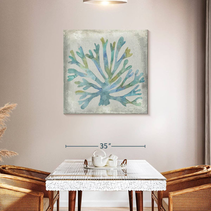 Brampt Watercolor Coral I, 36" H x 36" W
