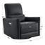 Fauteuil inclinable électrique pivotant en cuir Mikkel-92158023