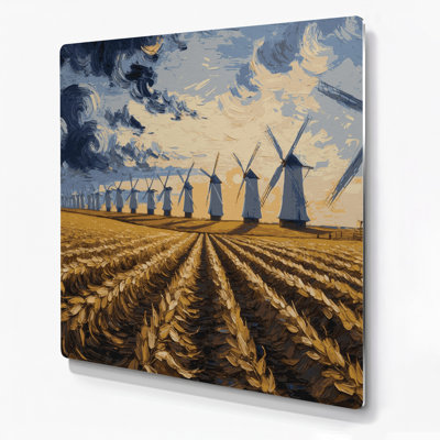 Farm Windmill Gray Metal Wall Art