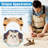 Cat Shaped Toilet Stool 7 Inch Height Foldable Bamboo - Adult Ergonomic Squat Stool For Colon Relief, Anti-Slip Bathroom Footstool