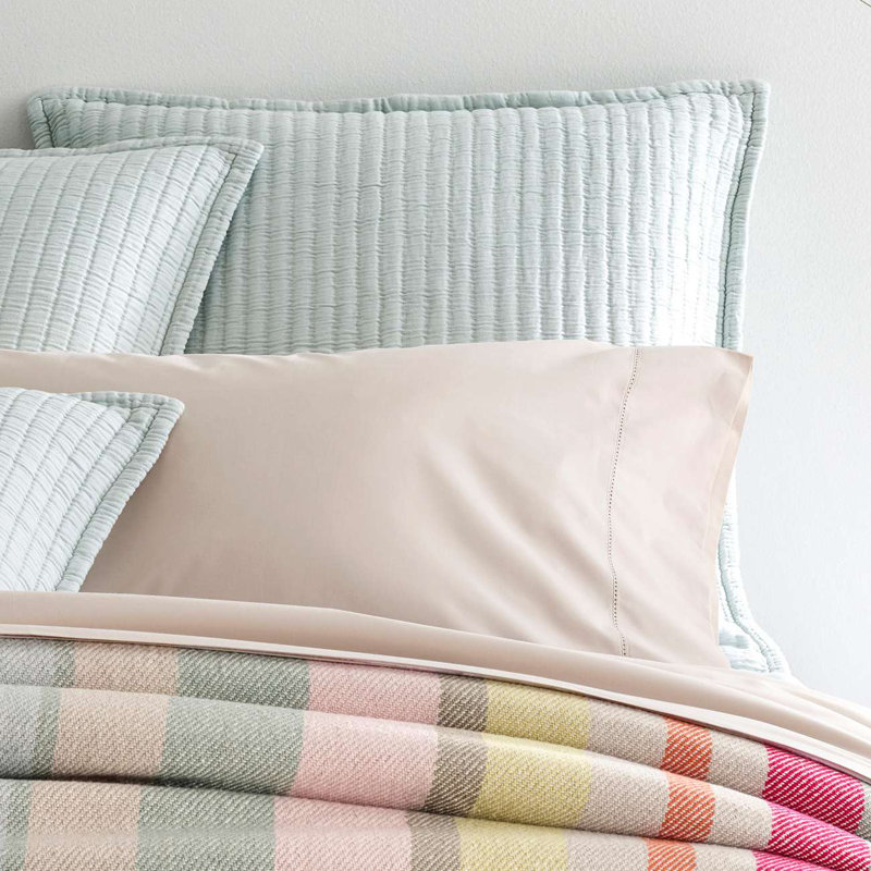 Boyfriend Matelasse Sham, Euro, Sky