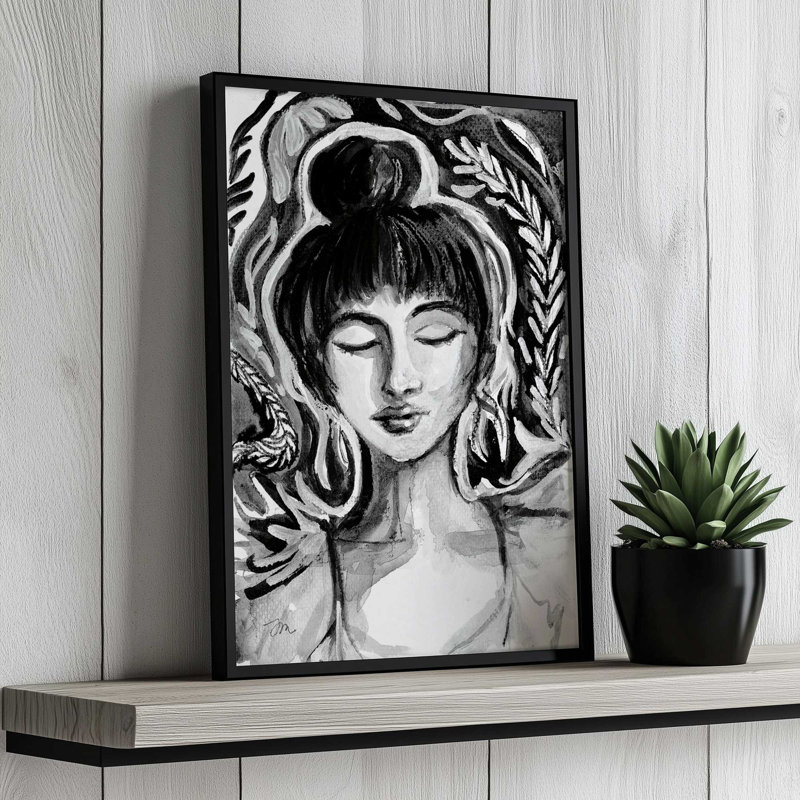 «Inner Peace» par Jessica Mingo, reproduction d'art, 24 W x 36 H, Silver, Framed Print