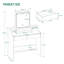 Dressing Table with LED Lights, Adjustable Brightness and Color, Vanity Table with Mirror, Vanity Desk with 2 Drawers and 2 Open Compartments, Modern, 90 cm Desktop, White 