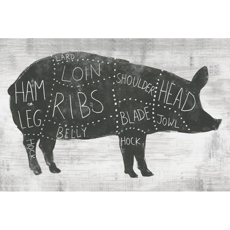 Farmhouse Butcher I, 61 cm H x 91 cm W, Black Floater Framed