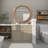 Gruver Solid Wood Circle Wall Mirror