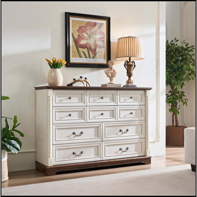 Commode à 10 tiroirs polyvalente pour la chambre à coucher et le salon, rehaussant le rangement et le style