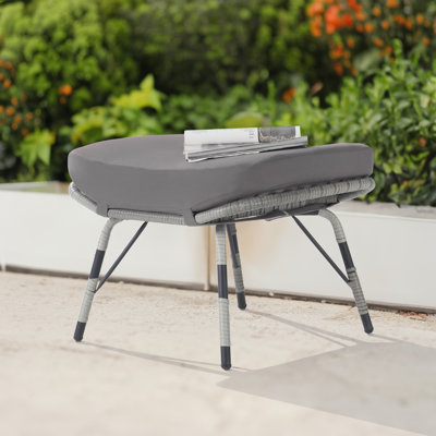 Repose-pieds d'extérieur avec coussin Sunbrella® Kluss
