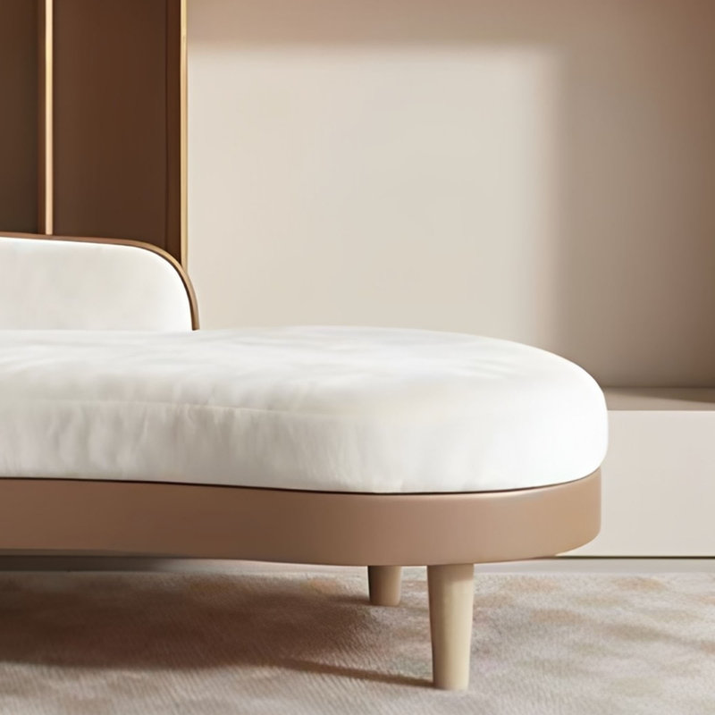 Chaise longue rembourrée Shisler, Off-White