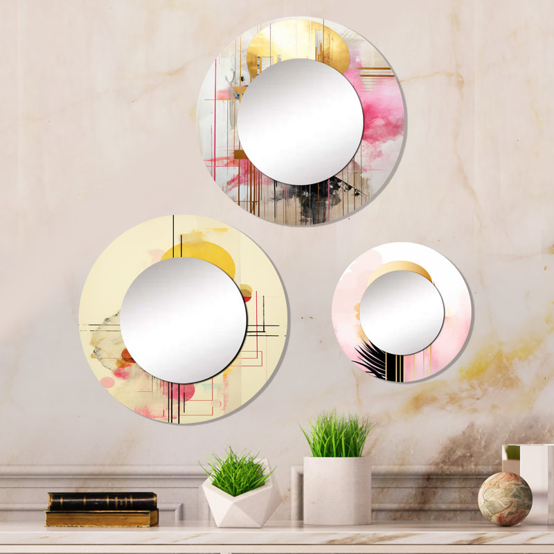 Elixabete Metal Round Mirror