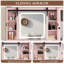 Meuble-lavabo Farmhouse avec miroir coulissant et prise de courant, armoire en verre RVB-49652020