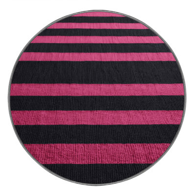Tapis mauve à rayures horizontales lavable à la machine