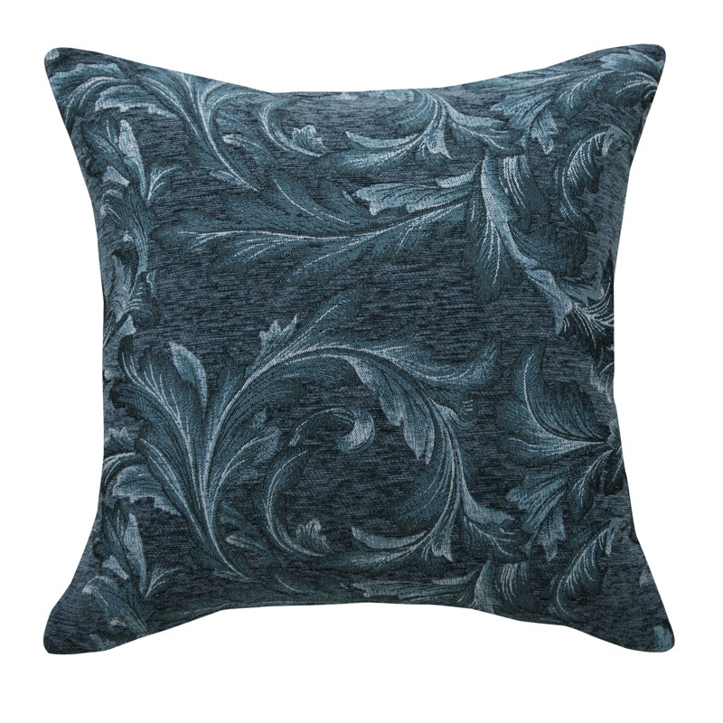 Aledra Floral Single Square Scatter Cushion with Filling, Teal