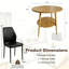Ensemble de coin-repas compact 3 pièces Mid-Century, petite table de cuisine 2 places avec 2 chaises rembourrées en polyuréthane-131232563