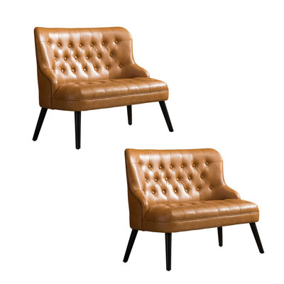 Tationa 43.3'' Faux Leather Settee