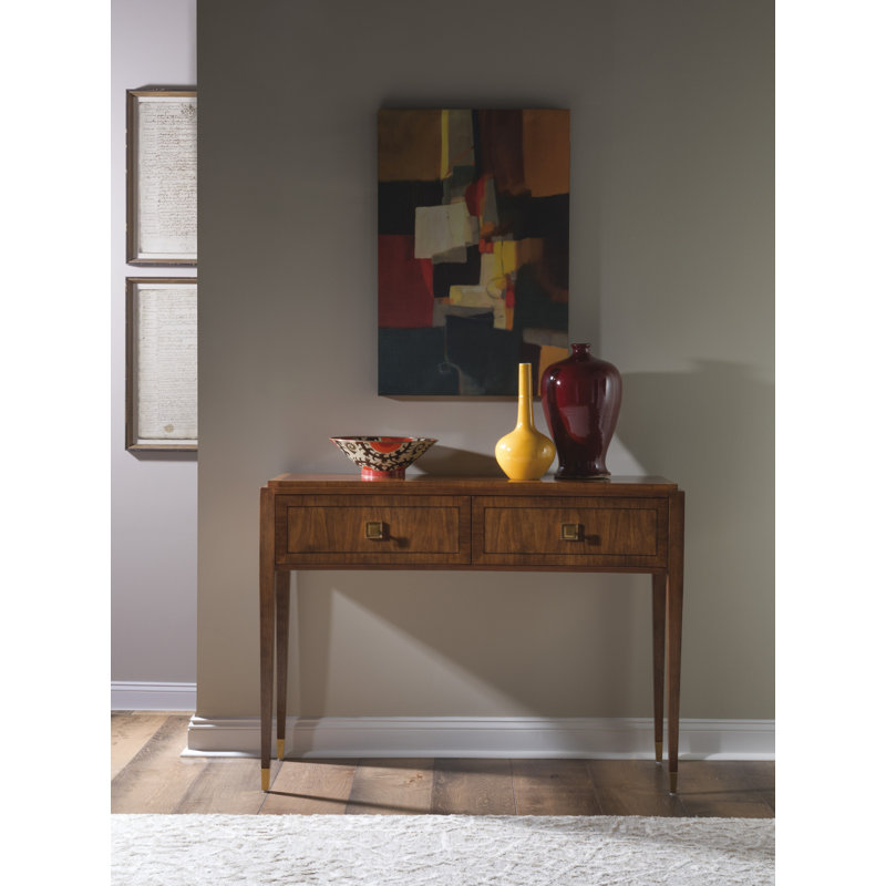 Traditional Bleached Walnut & Mahogany 48" Console with Storage
