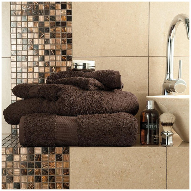 Miami 2 Piece Bath Sheet Same-Size Bale, Chocolate, Hand Towel - 4 Pack