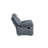 Zubaida Two Tone Grey Velvet Recliner Sofa w/USB Port & Drop Down Table