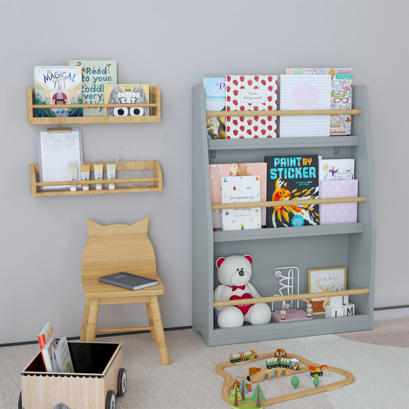 Bibliothèque pour enfants à 3 niveaux, Gris