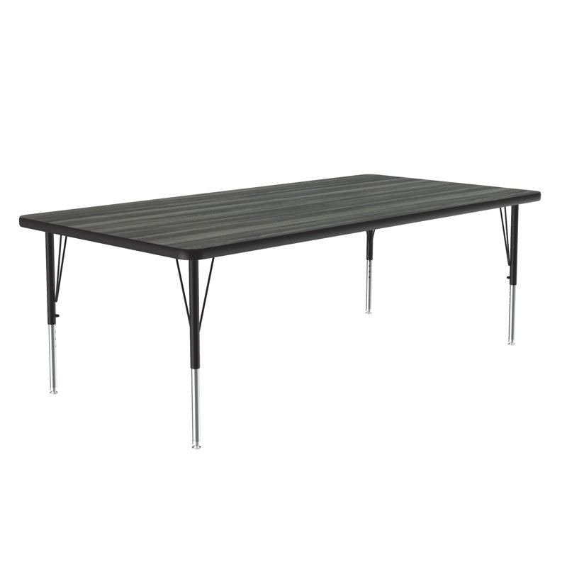 Table d'activité rectangulaire à hauteur ajustable, Bois flottant Nouvelle-Angleterre, H 29 po x L 60 po x l 36 po
