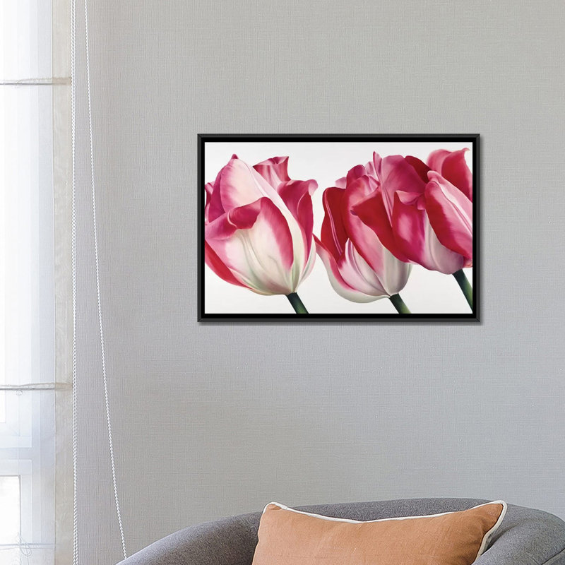 « floriade v », impression sur toile, H 18 po x l 26 po x P 1,5 po, Toile avec cadre noir, Pas de tapis