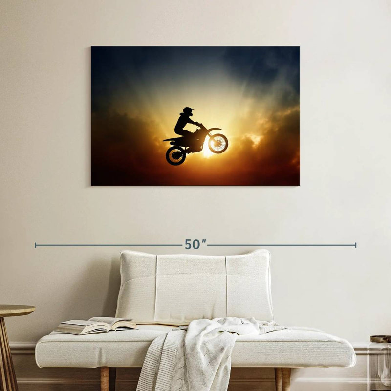 Sireci Dirt Bike Sunburst, 26" H x 39" W