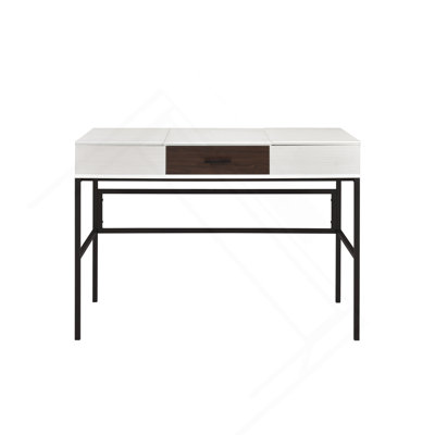 Verster Natural & Black Finish Writing Desk W/USB