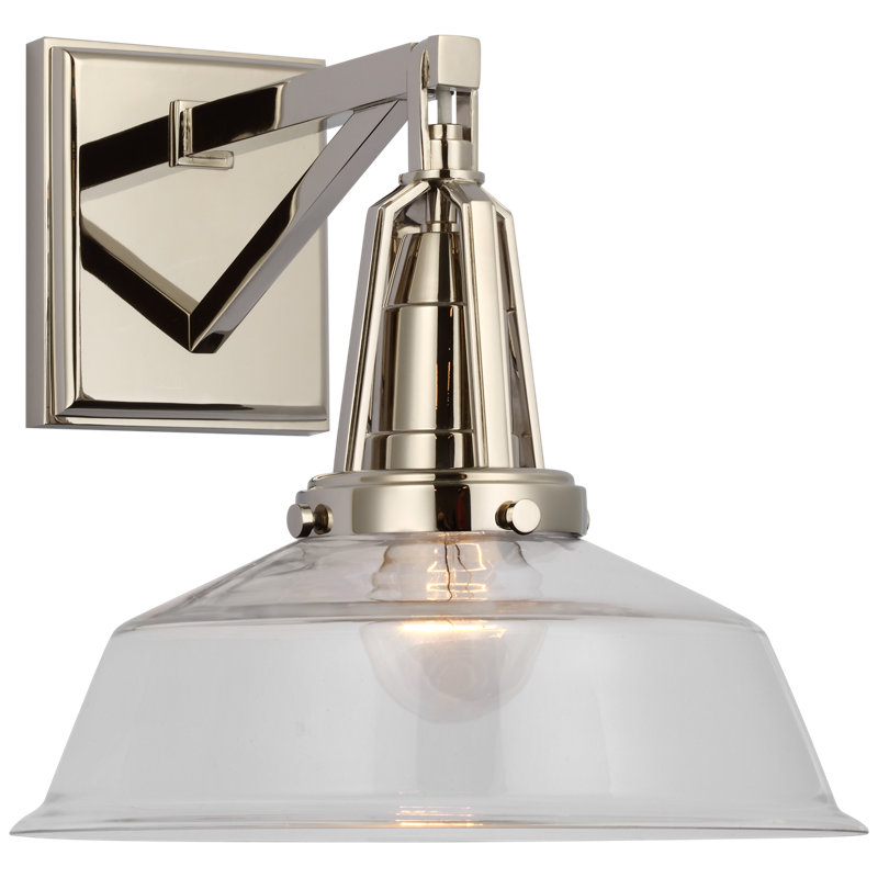 Chapman & Myers Layton 10" Sconce, Silver, Polished Nickel