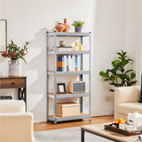 Tevis 60" H x 27.5" W x 12" D 5 Tiers Boltless Adjustable Storage Shelf Goods Rack