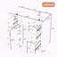 36" Freestanding Bathroom Vanity Cabinet Base with Six Drawers-125100224