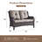 Ambarvale 53'' Wide Straight Wicker Loveseat with Cushions-276452151-276452152
